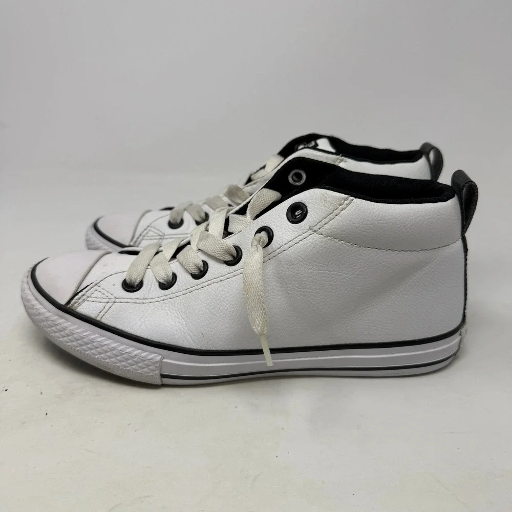 Converse Chuck Taylor All Star Madison White Leather Mid Top Sneakers 655993C